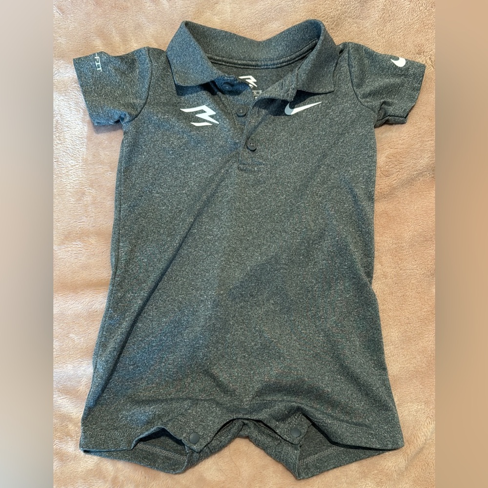 Nike Gray Bodysuit One Piece with Crew Neck